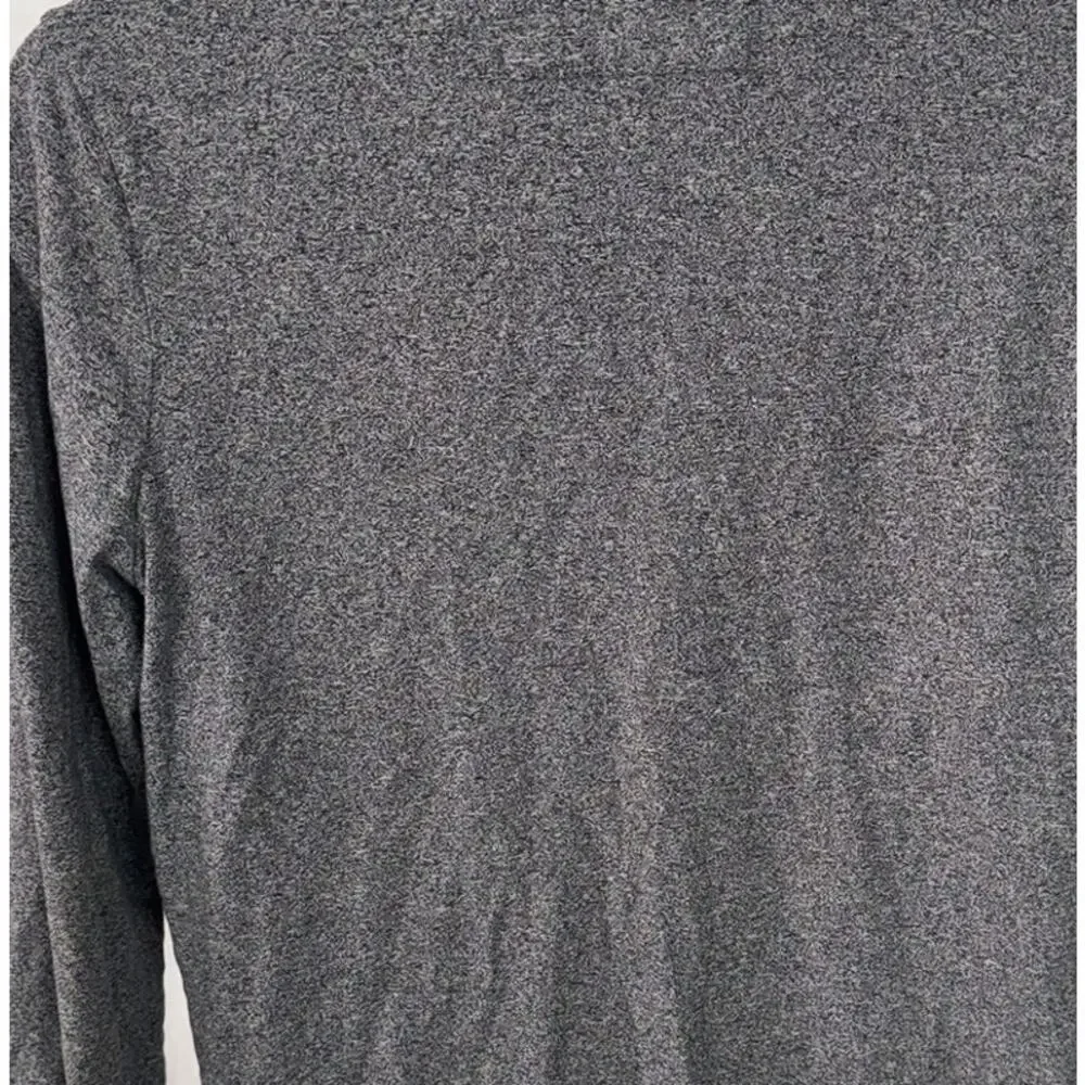 Banana Republic Luxury Touch Standard Fit Large Gray Black Quarter Zip Sweater